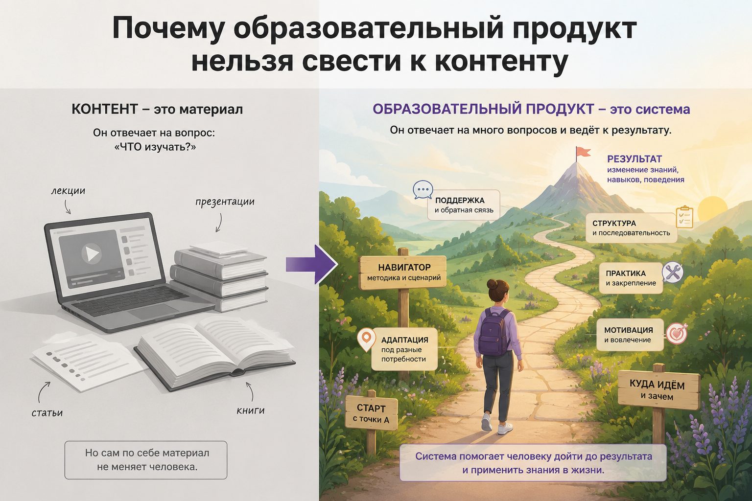 Почему образовательный продукт нельзя свести к контенту